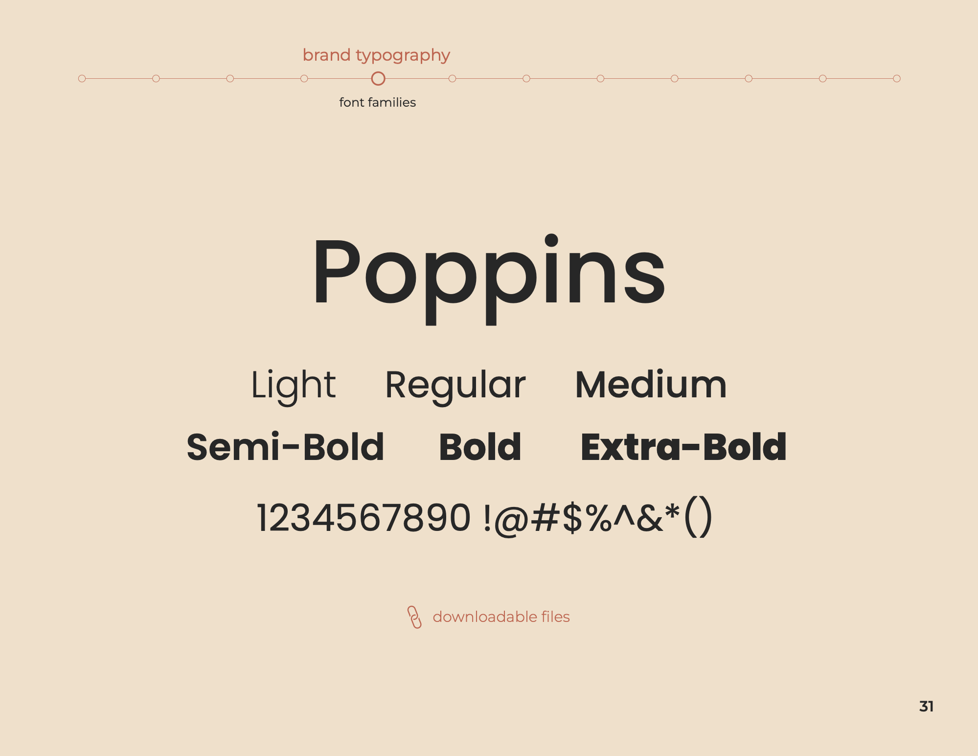 Tonum typography specimen — the Poppins family from light to extra-bold.